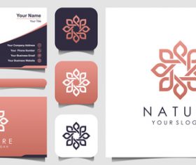 Nature business card logo vector