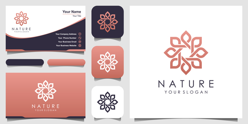 Nature business card logo vector