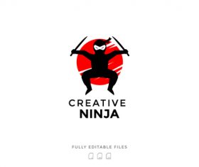 Ninja logo vector