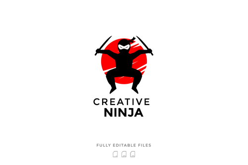 Ninja logo vector