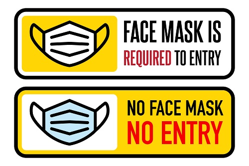 No Face Mask No Entry Sign Vector