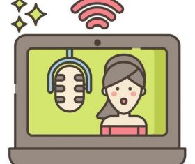 Online Live Concert vector