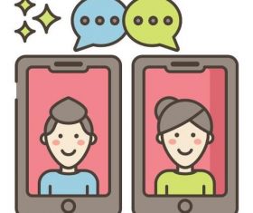 Online Socializing vector