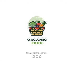 Organic food logo vector