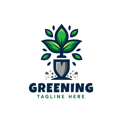 Plant Greening Logo Vector