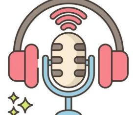 Podcast vector