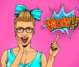 Pretty female vector