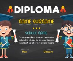 Education diploma with graduation cap and abstract background vector 04 ...