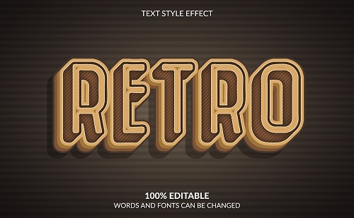 Retro Font Background Vector