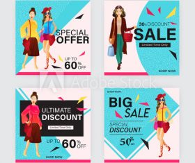 Sale poster design template vector