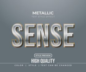 Sense editable font effect text illustration vector