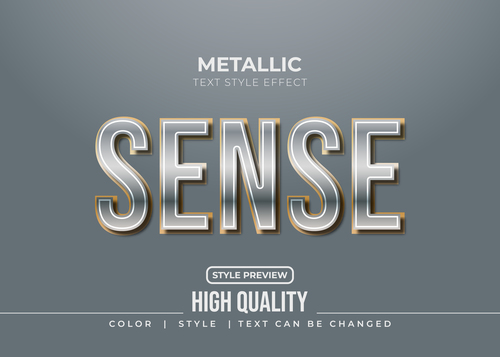 Sense editable font effect text illustration vector