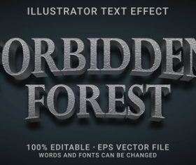 Silver editable font ffecte text vector