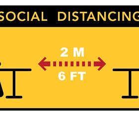 Social Distancing Sign Vector