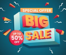 Special offer sale flyer vector