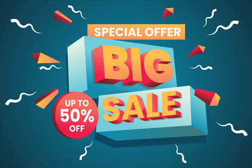 Special offer sale flyer vector