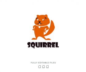 Squirrel logo vector