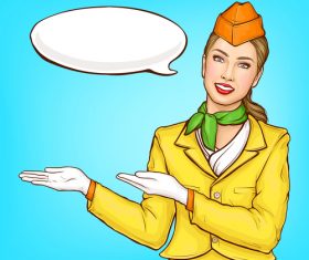 Stewardess vector