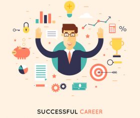 Successful career vector