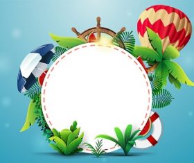 Summer Banner Template Design Vector