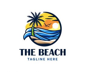 The Beach Logo Vector