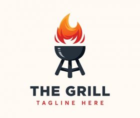 The Grill Tag Line Logo Vector