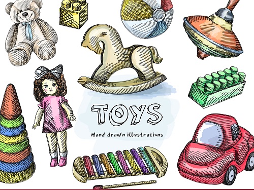 Toys Banner Design Vector