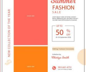 summer promotional flyer