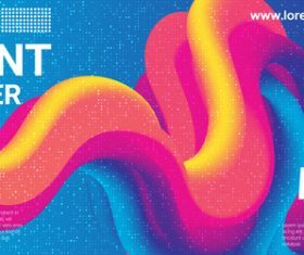 3D abstract liquid background vector