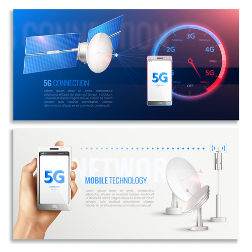 5G connection vector