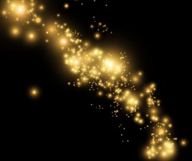 A shining golden pink light vector