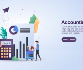 Accounting concept illustration vector
