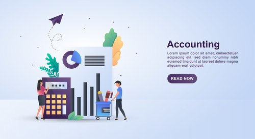 Accounting concept illustration vector