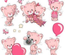 Animal cartoon background vector