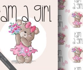 Animal cartoon background vector