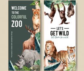 Animal flyer design vector