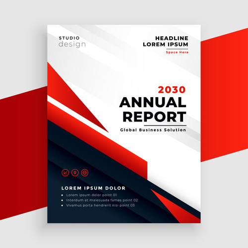 Annual report cover vector