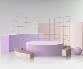 Arc geometry background vector