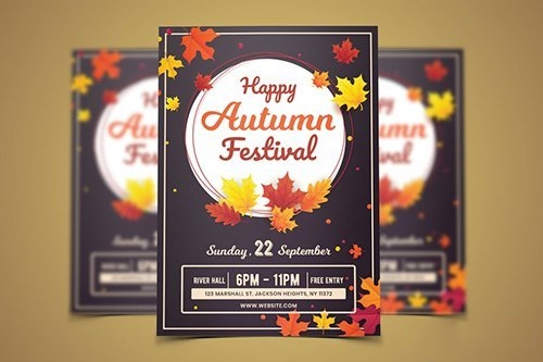 Autumn Flyer Template vector