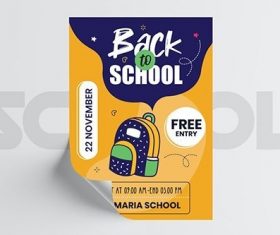 Back to School Flyer Template vector