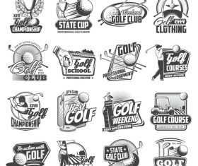 Ball emblems logos vector