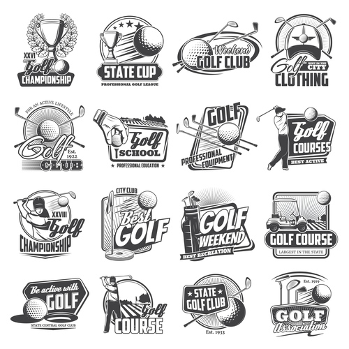 Ball emblems logos vector