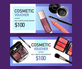 Banner cosmetic voucher vector