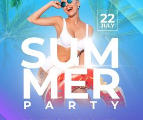 Beauty cover party card vector