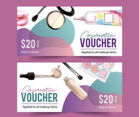 Beauty shop makeup poster vector