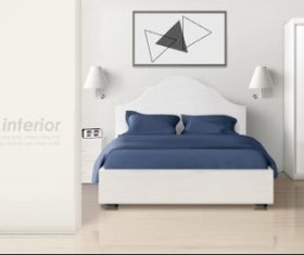 Bedroom interior vector
