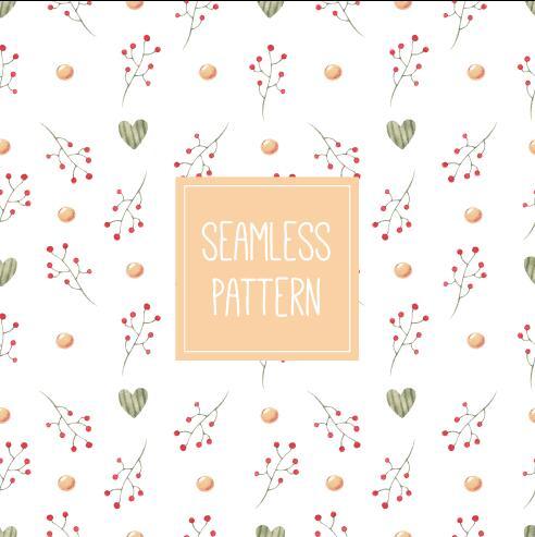 Berry background seamless pattern vector