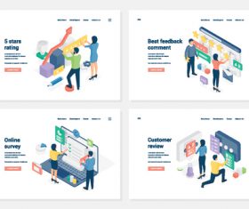 Best feedback comment banners vector illustration