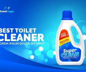Best toilet cleaner advertising vector