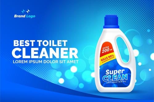 Best toilet cleaner advertising vector free download